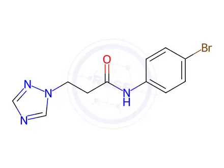 Chemical structure of n-(4-Bromophenyl)-3-(1h-1,2,4-triazol-1-yl)propanamide