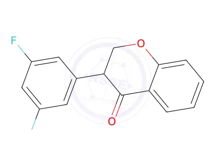 Chemical structure of 3-(3,5-Difluorophenyl)chroman-4-one