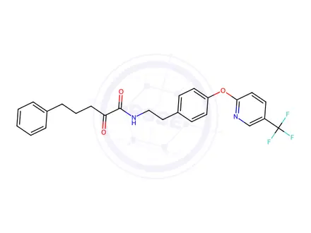 Chemical structure of Benzenepentanamide, α-oxo-N-[2-[4-[[5-(trifluoromethyl)-2-pyridinyl]oxy]phenyl]ethyl]-