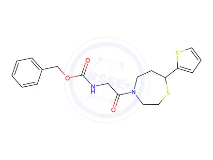 Chemical structure of Benzyl (2-oxo-2-(7-(thiophen-2-yl)-1,4-thiazepan-4-yl)ethyl)carbamate