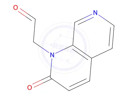Chemical structure of 2-(2-oxo-1,2-dihydro-1,7-naphthyridin-1-yl)acetaldehyde
