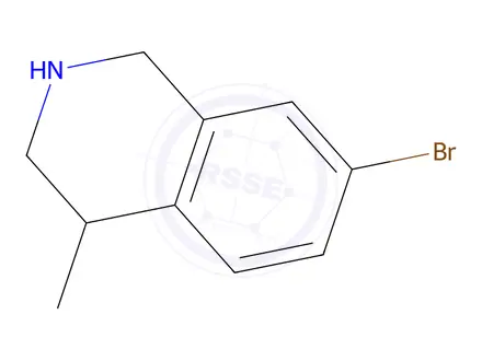 Chemical structure of 7-Bromo-1,2,3,4-tetrahydro-4-methyl-isoquinoline
