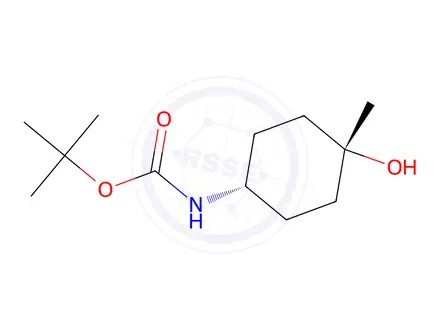 Chemical structure of cis-4-(boc-amino)-1-methylcyclohexanol