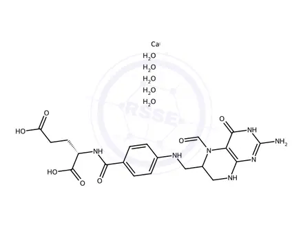 Chemical structure of FOLINIC ACID CALCIUM SALT PENTAHYDRATE