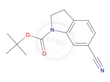 Chemical structure of Tert-butyl 6-cyanoindoline-1-carboxylate