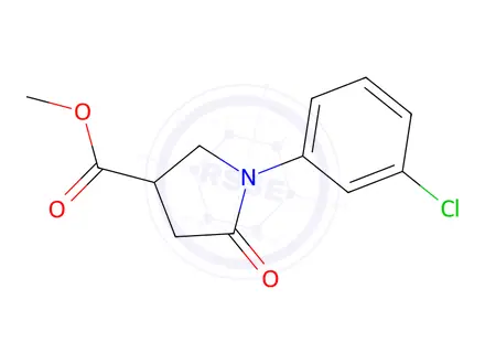 Chemical structure of methyl 1-(3-chlorophenyl)-5-oxopyrrolidine-3-carboxylate
