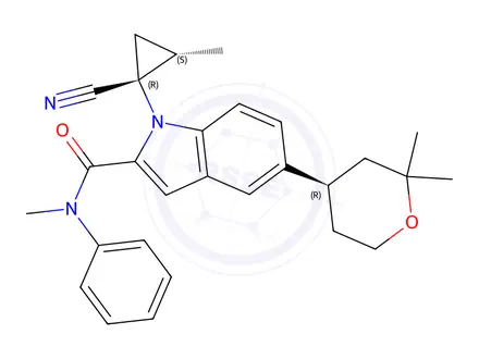 Chemical structure of Orforglipron impurity 123