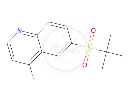 Chemical structure of 4-chloro-6-[(1,1-diMethylethyl)sulfonyl]quinoline