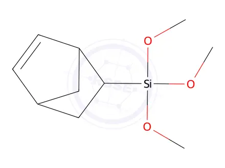Chemical structure of Bicyclo[2.2.1]hept-2-ene, 5-(trimethoxysilyl)-
