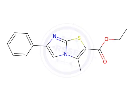 Chemical structure of Ethyl 3-methyl-6-phenylimidazo[2,1-b]thiazole-2-carboxylate