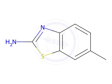 Chemical structure of 2-Amino-6-methylbenzothiazole