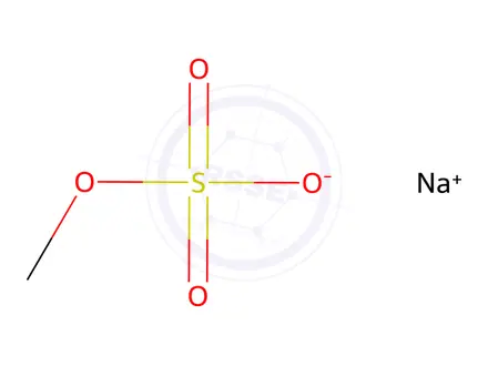 Chemical structure of sodium methyl sulfate