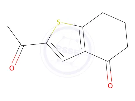 Chemical structure of 2-Acetyl-6,7-dihydro-benzo[b]thiophen-4(5H)-one