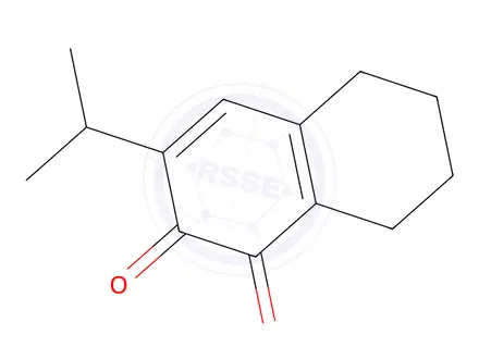 Chemical structure of 1,2-Naphthalenedione, 5,6,7,8-tetrahydro-3-(1-methylethyl)-(9CI)