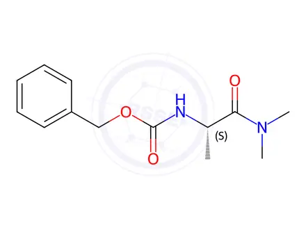 Chemical structure of Carbamic acid, N-[(1S)-2-(dimethylamino)-1-methyl-2-oxoethyl]-, phenylmethyl ester