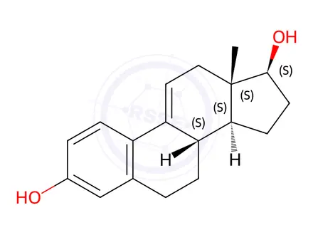 Chemical structure of 9(11)-Estradio