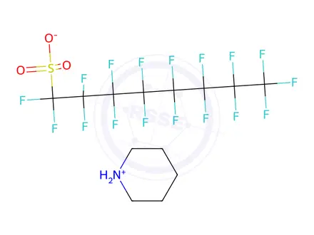 Chemical structure of 1-octanesulfonic acid, 1,1,2,2,3,3,4,4,5,5,6,6,7,7,8,8,8-heptadecafluoro-, compd. with piperidine (1:1)