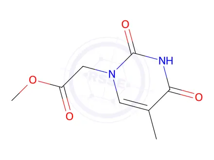 Chemical structure of methyl (5-methyl-2,4-dioxo-3,4-dihydro-2H-pyrimidin-1-yl)ethanoate