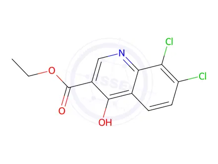 Chemical structure of Ethyl 7,8-dichloro-4-oxo-1,4-dihydroquinoline-3-carboxylate