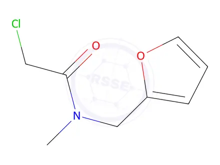 Chemical structure of 2-chloro-N-(furan-2-ylmethyl)-N-methylacetamide
