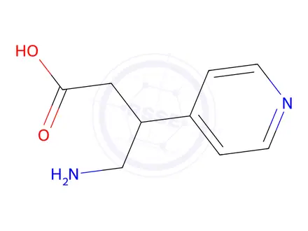 Chemical structure of 4-Amino-3-(pyridin-4-yl)butanoic acid