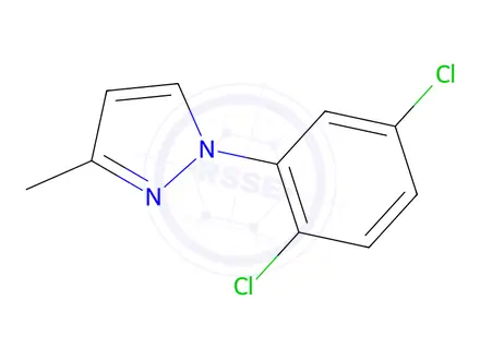 Chemical structure of 1H-Pyrazole, 1-(2,5-dichlorophenyl)-3-methyl-