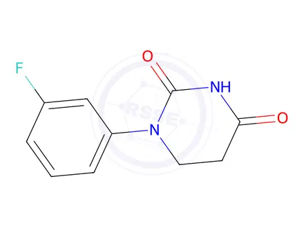 Chemical structure of 1-(3-fluorophenyl)hexahydropyrimidine-2,4-dione