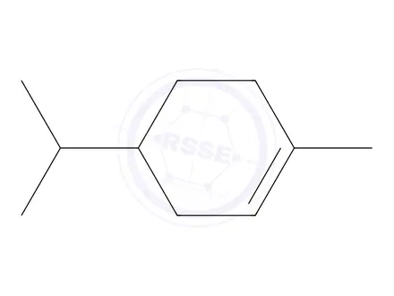 Chemical structure of Cyclohexene, 1-methyl-4-(1-methylethenyl)-, homopolymer