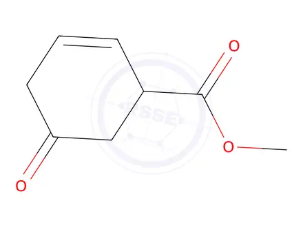 Chemical structure of 2-Cyclohexene-1-carboxylicacid,5-oxo-,methylester(9CI)