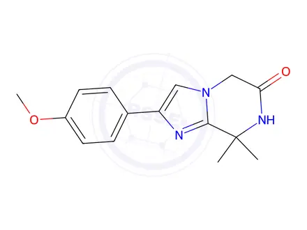 Chemical structure of 2-(4-Methoxyphenyl)-8,8-dimethyl-7,8-dihydroimidazo[1,2-a]pyrazin-6(5H)-one