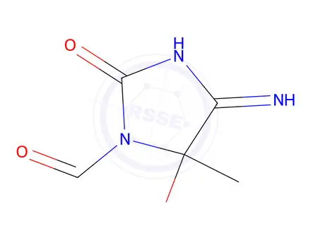Chemical structure of 1H-Imidazole-1-carboxaldehyde, 4-amino-2,5-dihydro-5-hydroxy-5-methyl-2-oxo-(9CI)