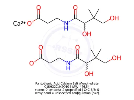 Chemical structure of DL-Calcium pantothenate