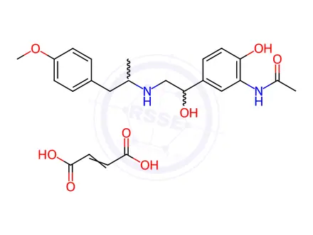 Chemical structure of Formoterol EP Impurity C Fumarate