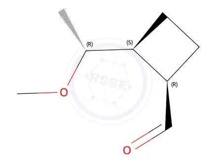 Chemical structure of Cyclobutanecarboxaldehyde, 2-(1-methoxyethyl)-, [1alpha,2alpha(R*)]-(9CI)