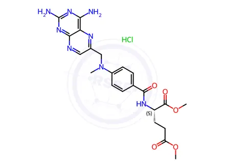 Chemical structure of Methotrexate Impurity 10 Hydrochloride (Methotrexate EP Impurity J Hydrochloride) (Methotrexate Dimethylester Hydrochloride)