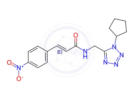Chemical structure of N-[(1-Cyclopentyl-1H-tetrazol-5-yl)methyl]-3-(4-nitrophenyl)-2-propenamide