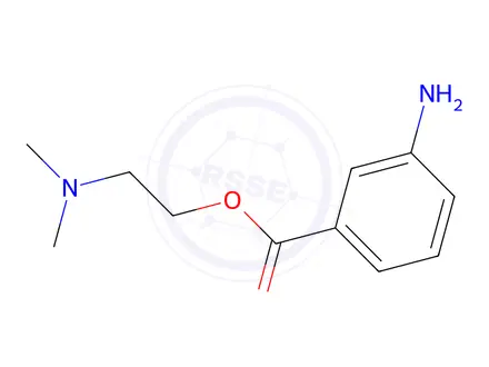 Chemical structure of Benzoic acid, 3-amino-, 2-(dimethylamino)ethyl ester (9CI)