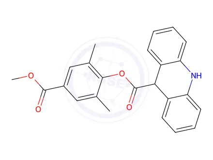 Chemical structure of (4-Methoxycarbonyl-2,6-dimethyl-phenyl)9,10-dihydroacridine-9-carboxylate