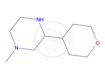 Chemical structure of 1-methyl-3-(tetrahydro-2h-pyran-4-yl)piperazine