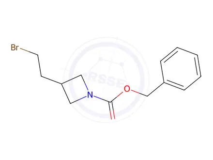 Chemical structure of Benzyl 3-(2-bromoethyl)azetidine-1-carboxylate
