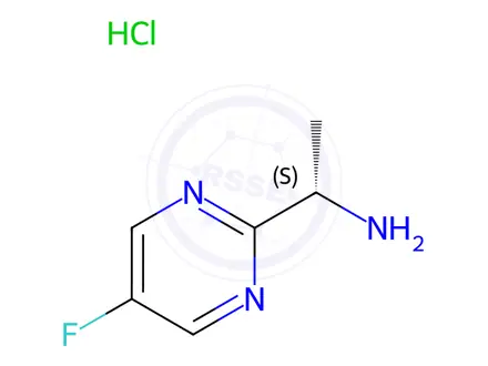 Chemical structure of (S)-1-(5-Fluoropyrimidin-2-yl)-ethanamine hydrochloride