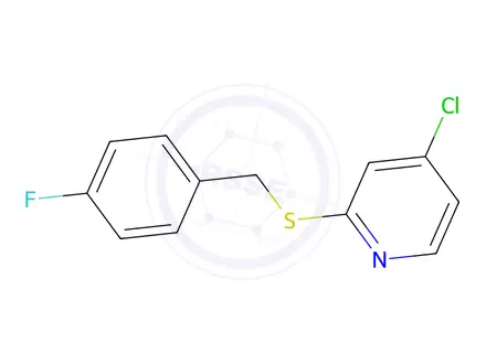 Chemical structure of 4-Chloro-2-((4-fluorobenzyl)thio)pyridine