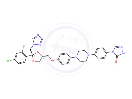 Chemical structure of N-Desalkyl itraconazole