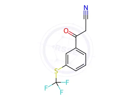 Chemical structure of 3-Oxo-3-(3-((trifluoromethyl)thio)phenyl)propanenitrile