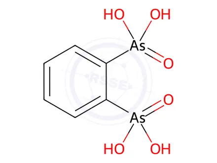 Chemical structure of o-phenylenediarsonic acid
