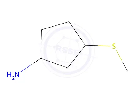 Chemical structure of 3-(methylsulfanyl)cyclopentan-1-amine