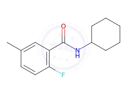 Chemical structure of N-cyclohexyl-2-fluoro-5-methylbenzamide