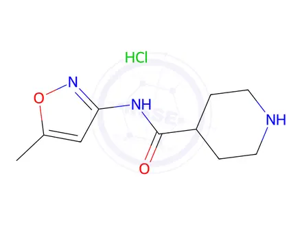 Chemical structure of n-(5-Methyl-1,2-oxazol-3-yl)piperidine-4-carboxamide hydrochloride