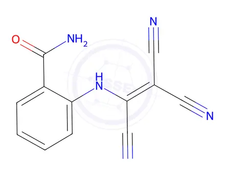 Chemical structure of 2-((1,2,2-Trinitrilovinyl)amino)benzamide