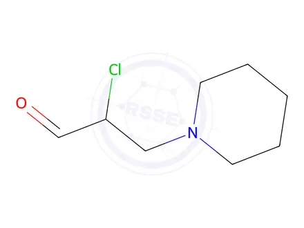Chemical structure of 2-chloro-3-(1-piperidyl)propanal
